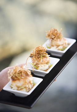 Image of small bite appetizer on a table.