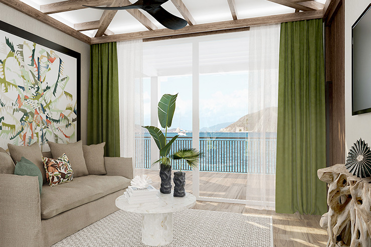 Rendering of View of new Beachfront Villa